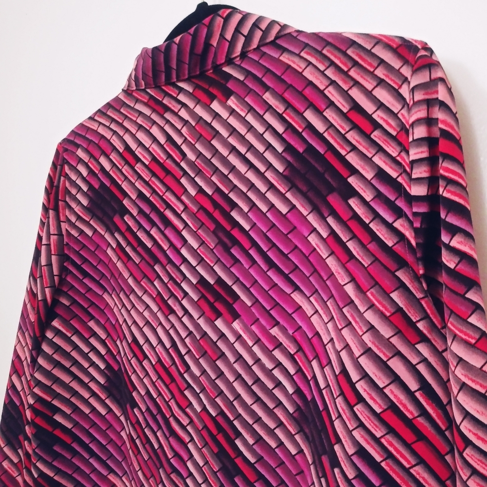 Vintage Patterned Work Blouse - image 6